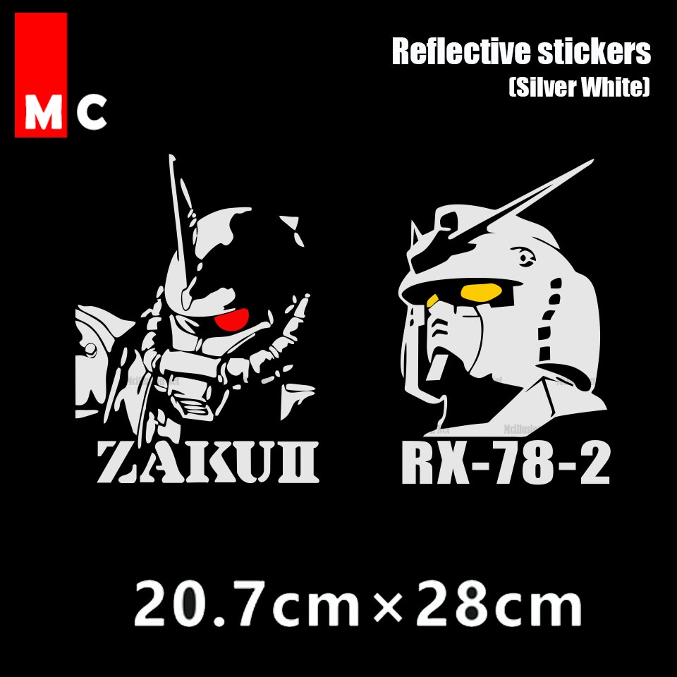 Anime Gundam Zaku/RX78 20.7x28CM Hollow Computer Casing Sticker ...