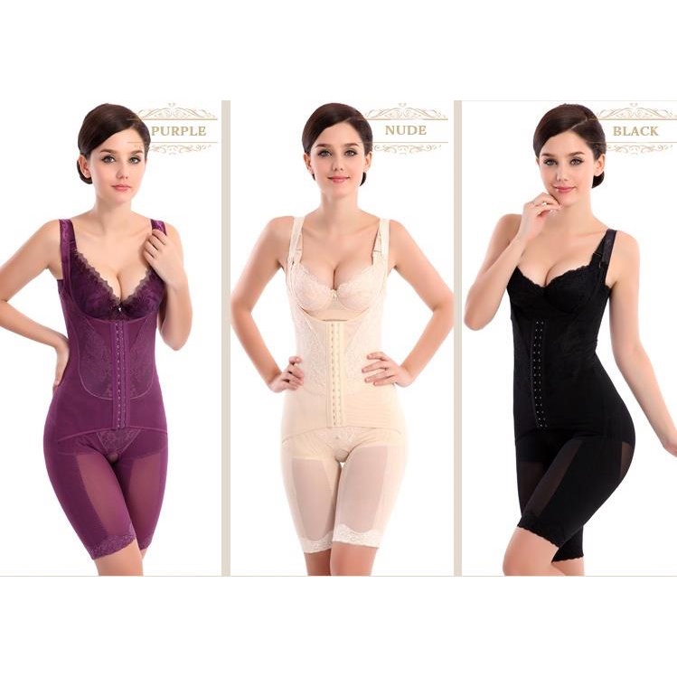 Bestcorse Full Shaper Body Shaper With Zipper Crotch Strong High Compression  Garment Operation Faja Post Surgery Shapewear Bodysuit Women Postpartum  Corset Belly Waist Trimmer Tummy And Butt Lifter Slimming Girdle Plus Size