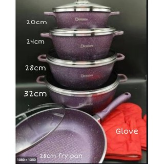 Casserole Dish, Induction Saucepan with Lid, 24cm/ 2.2L Stock Pots Non  Stick- SY