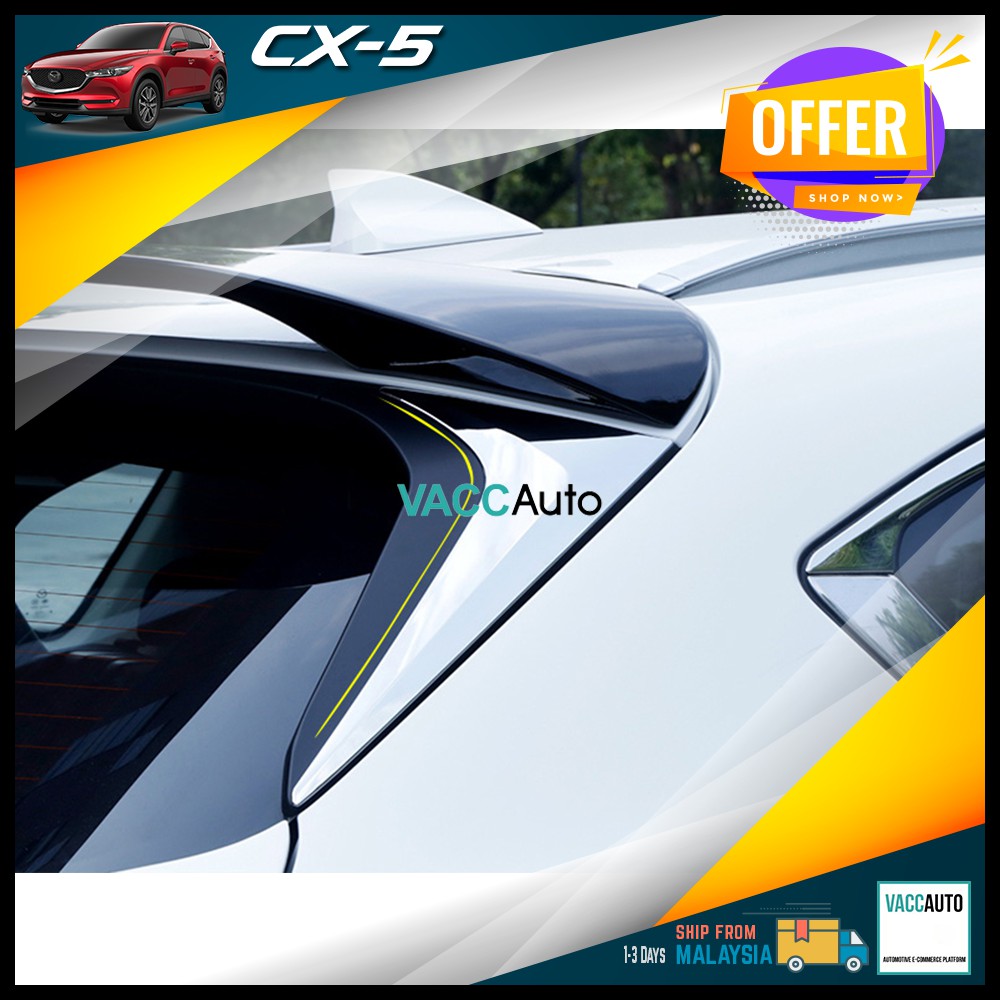 Mazda Cx5 (2nd Gen) Rear Spoiler Triangle Chrome 2017 - 2024 Vacc Auto 