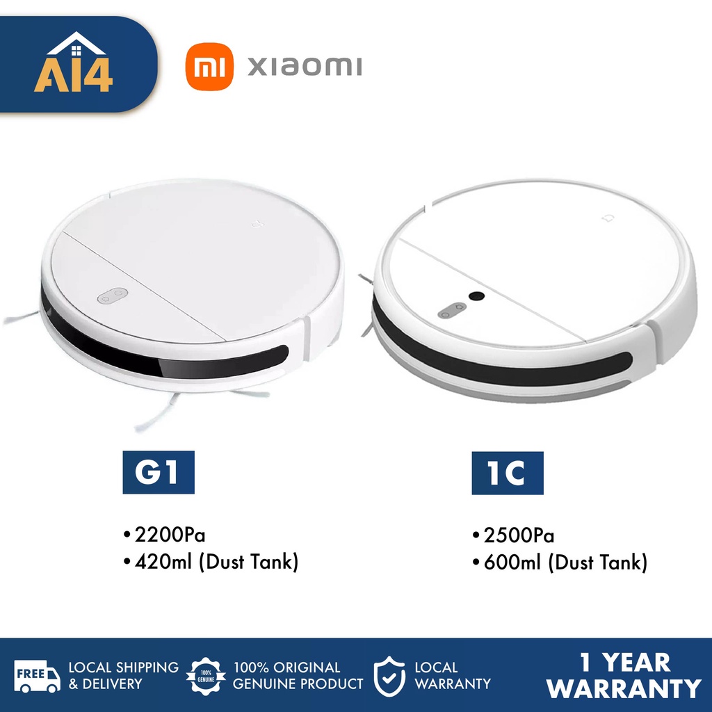Xiaomi Mijia Robot Vacuum Cleaner Mi Robot Vacuum Mop Essential G1/1C ...