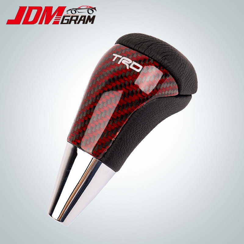 JDMGRAM TRD Carbon Fiber Car Gear Knob Manual Automatic Universal ...