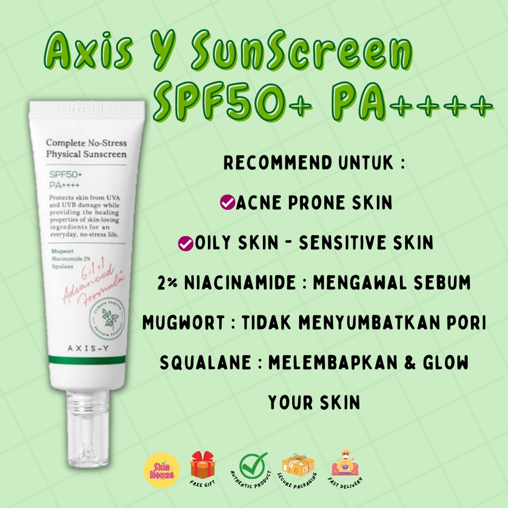 Axis Y Physical Sunscreen SPF50+ PA++++ Shopee Malaysia
