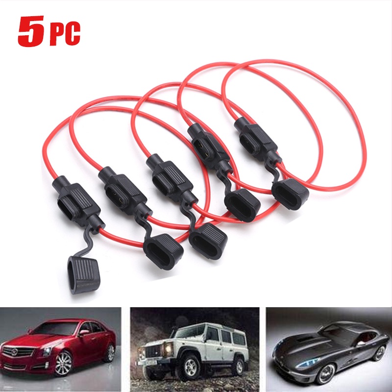 5 Pcs/set Mini Blade Fuse Holder 12V 30A Auto Accessories Splash Proof Inline Blade Fuse Holder