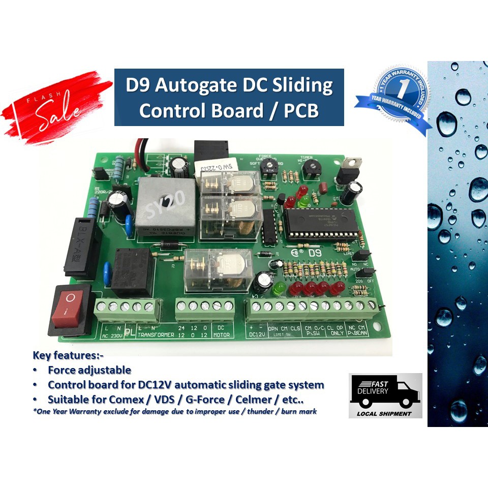 D9 Autogate Dc Sliding Control Panel Board Shopee Malaysia