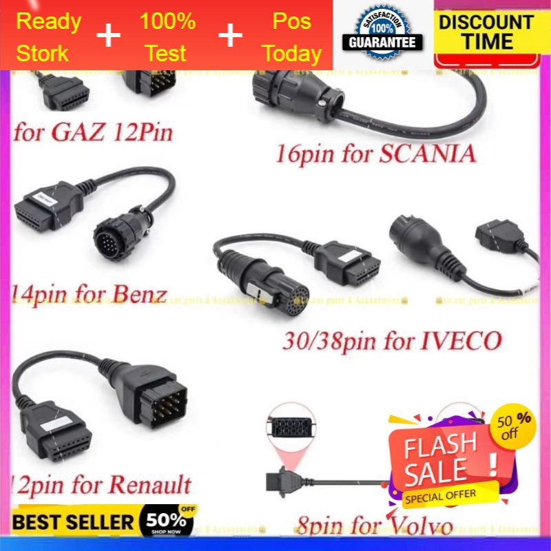 OBD Connector Wayar Plug Pin Converter Cable Adapter Extension Honda ...