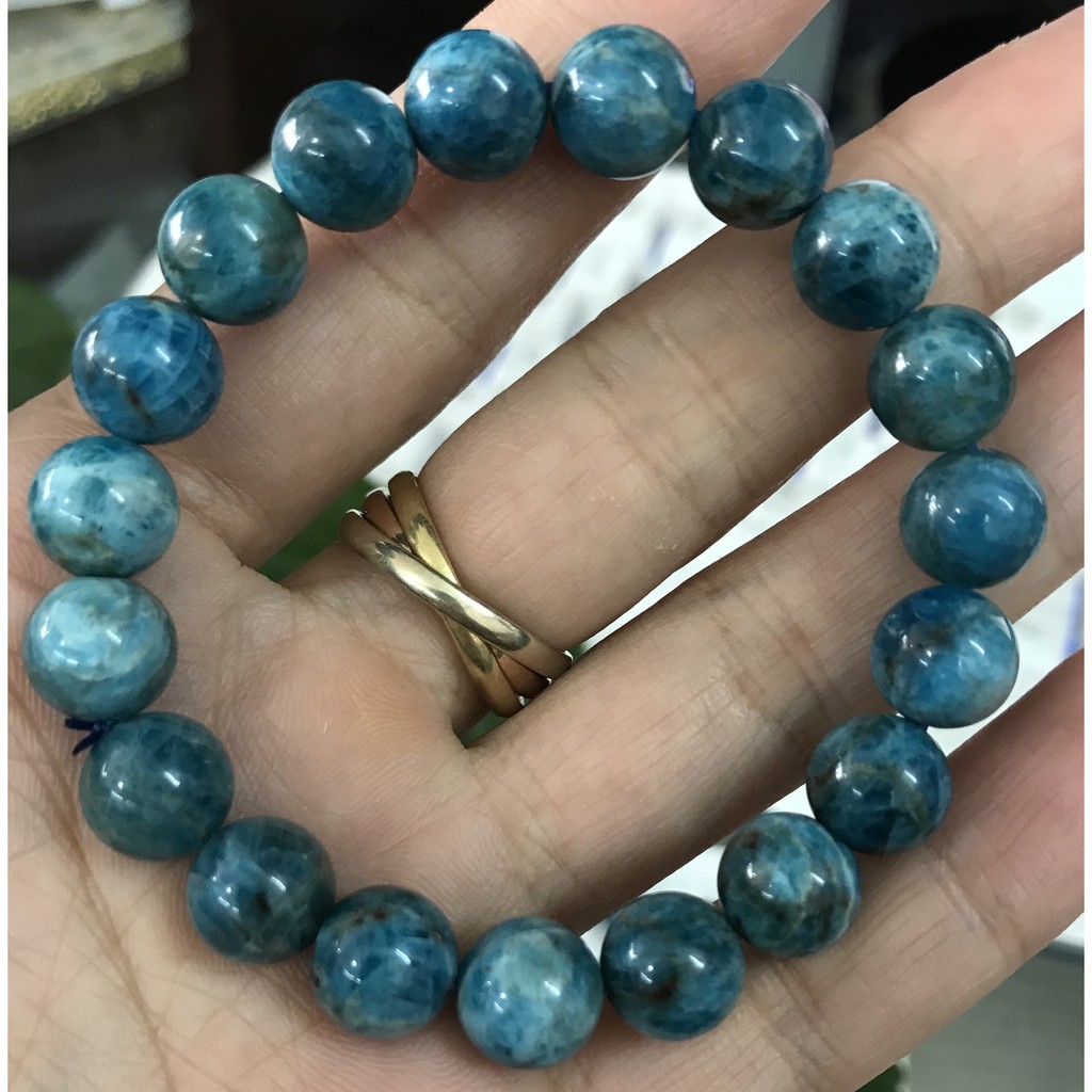 Adabus Natural Apatite Round 10mm Beads Bracelet Women Jewelry