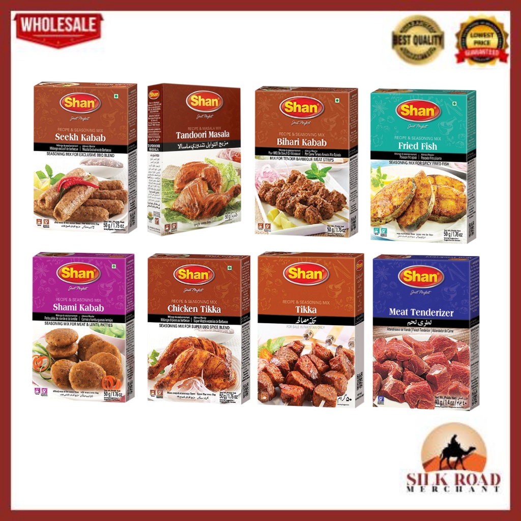 SHAN BBQ MASALA MIX (TANDOORI CHICKEN, BIHARI KABAB, SEEKH KABAB, SHAMI ...