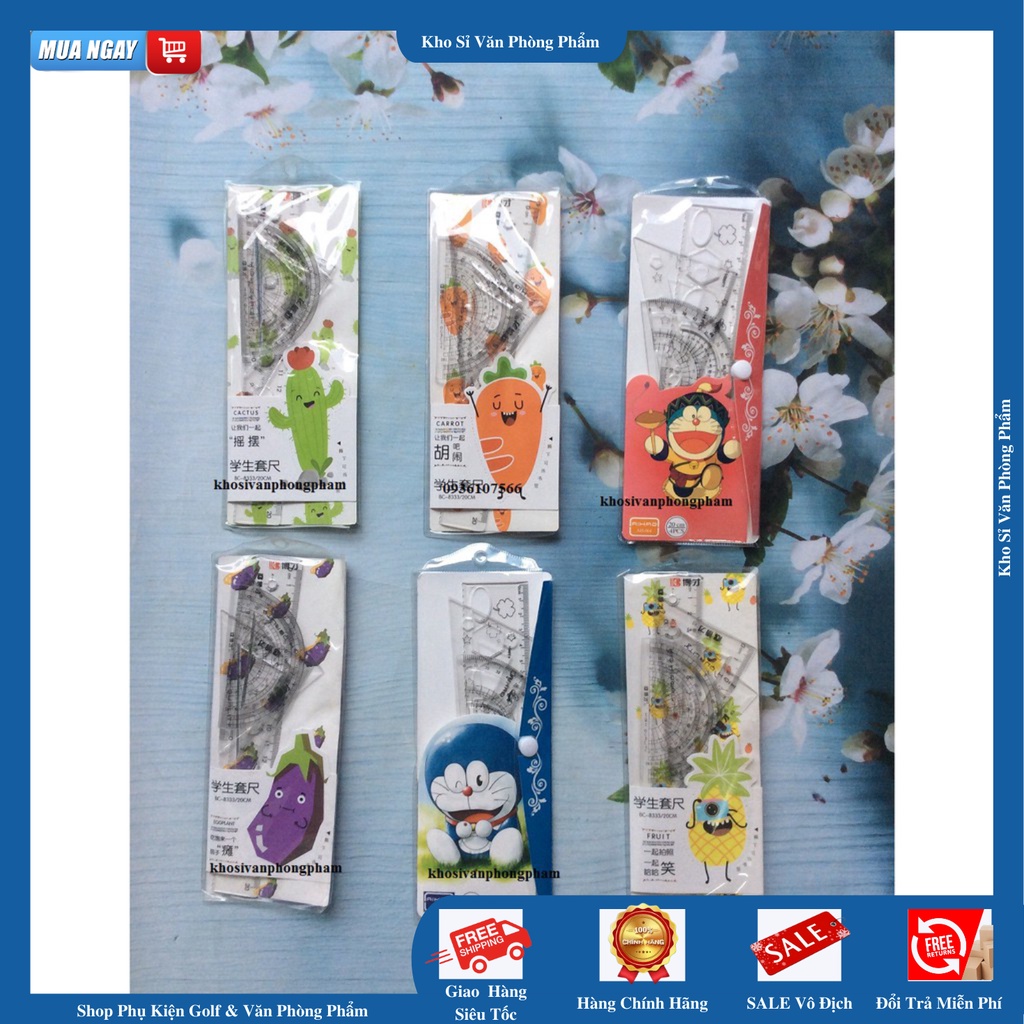 20cm ruler set, 20cm eke set, protractor | Shopee Malaysia