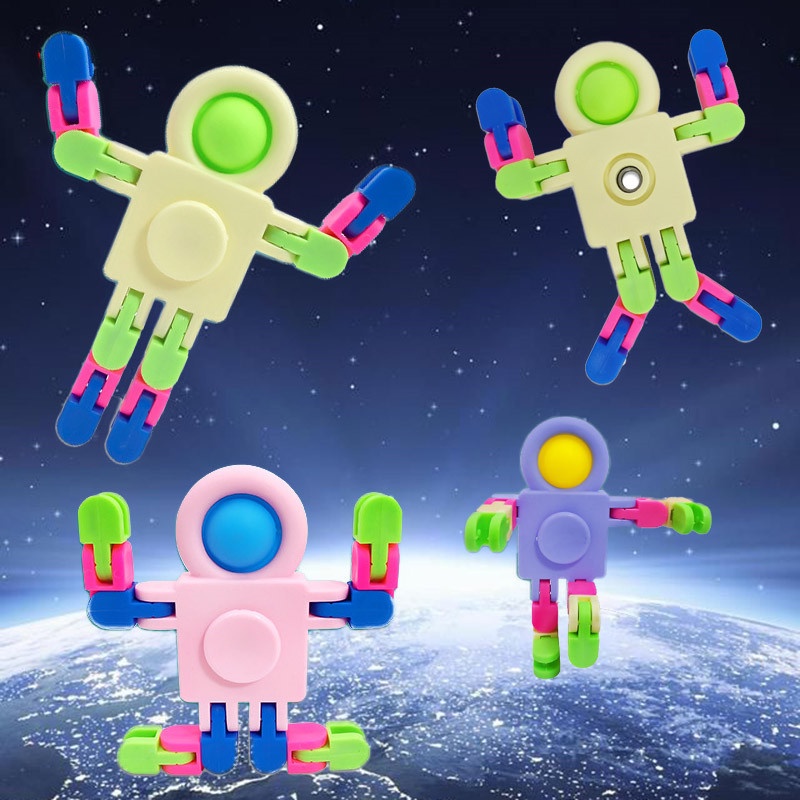 Ever-changing Pop It Astronaut Chain Spinner Transformer Blocks ...