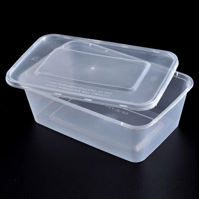 Disposable microwave food containers 750ml (50pcs)