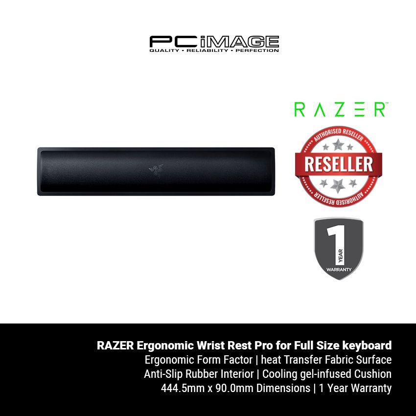 RAZER Ergonomic Wrist Rest Pro for Full Size keyboard Cooling Gel