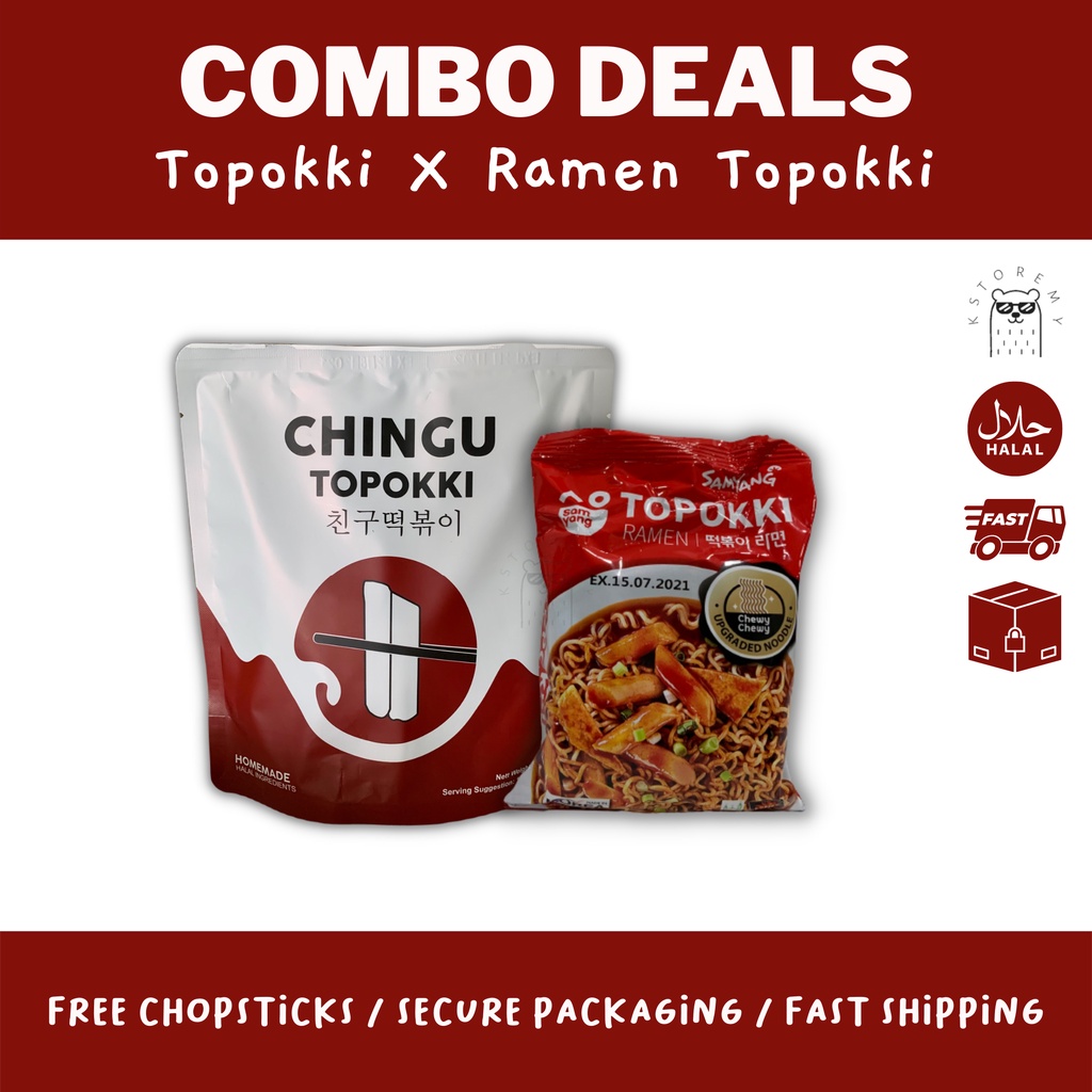 Chingu Topokki Halal Instant Tteokbokki With Samyang Loose Ramen