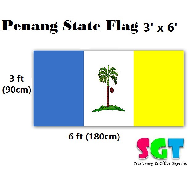 Penang State Flag 2'x4' , 3'x6' (1 UNIT) Shopee Malaysia