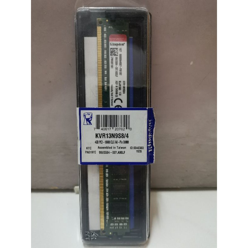 KINGSTON 4GB DDR3 PC1333 RAM Desktop 8 CHIPS (KVR13N9S8/4) (USED ...