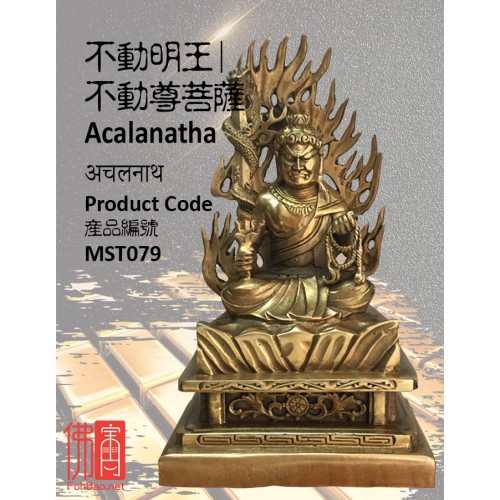 不动明王明王之尊纯铜佛像| Brass Acalanatha Buddha Statue | Shopee 