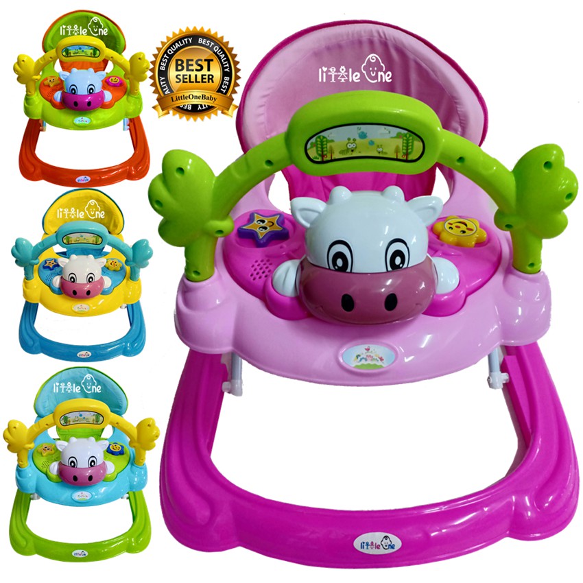 OFFER Little One Baby Walker Cow With Stopper With English Music BEST SELLER Shopee Malaysia