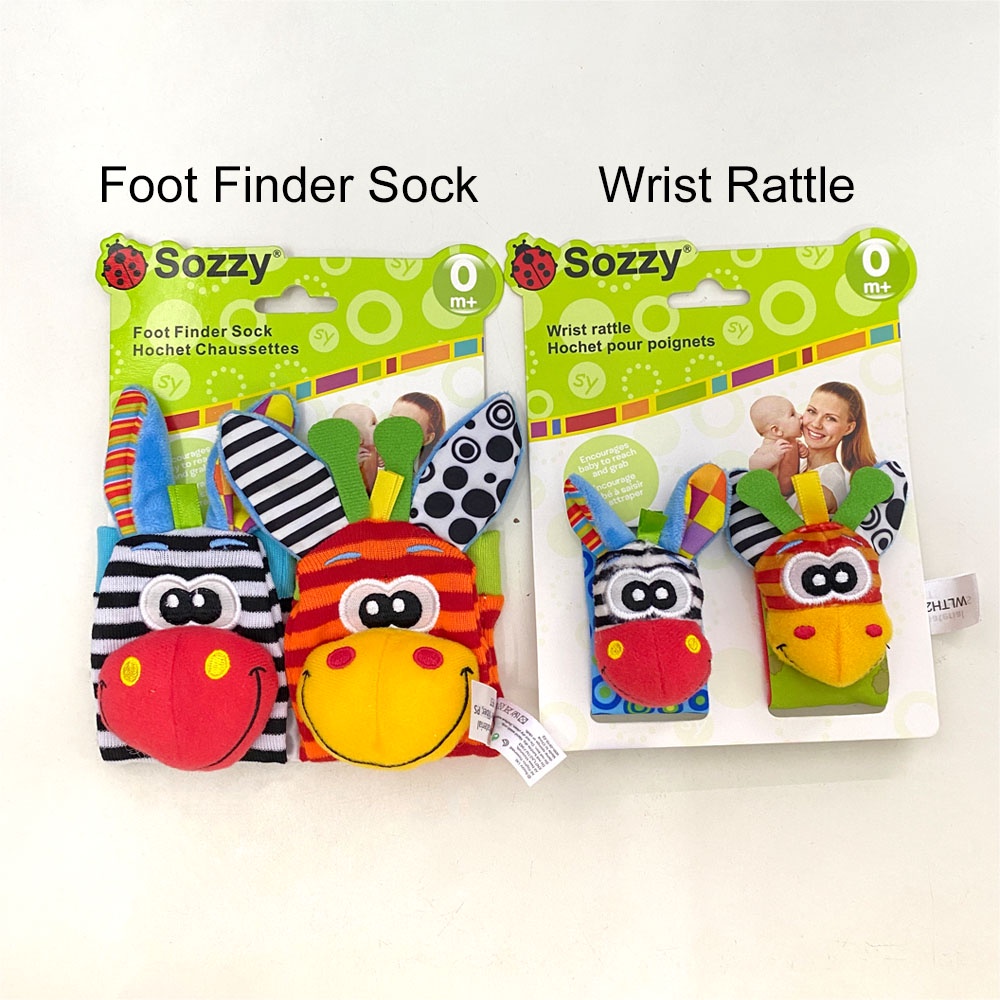 Poignet Rattle Foot Finder Chaussettes 4 Pcs Bébé Rattle Toys