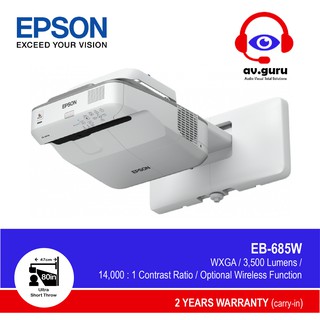 Epson PowerLite 685W Short Throw Projector 3500 Lumens WXGA VGA