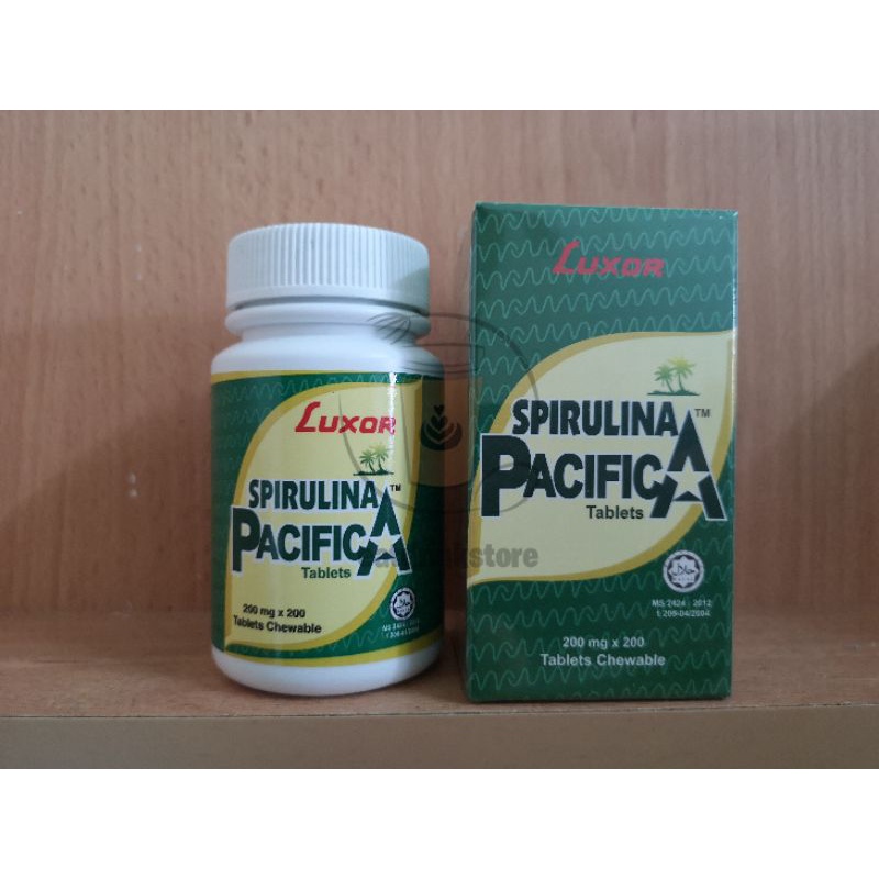 Luxor Spirulina Pacifica 200mg x 200 tablets chewable (Exp 04/2022
