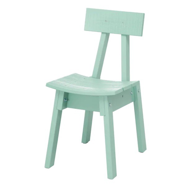 IKEA INDUSTRIELL Chair / Wood Chair / Kerusi Kayu / YELLOW / BLUE