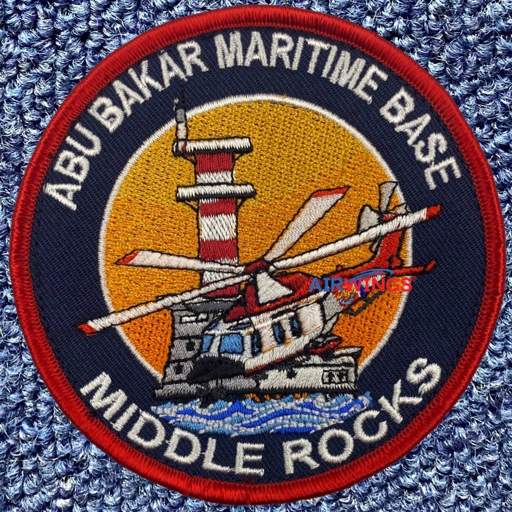Airwings Abu Bakar Maritime Base Middle Rocks Embroidered Patch