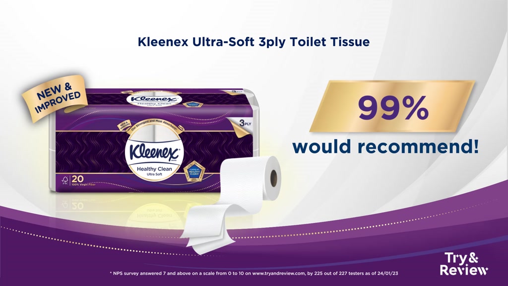 Kleenex Bath Tissue Toilet Tissue Paper Clean Care Ultra Clean - 3 Ply ...