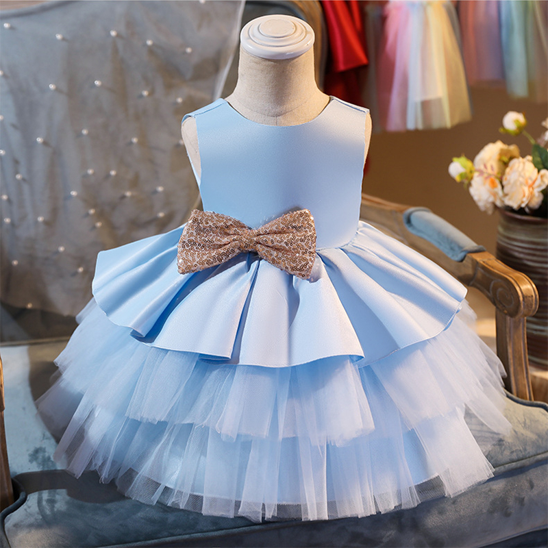 Toddler Girls Baby Dress Formal Ball Gowns Newborn Princess Dress For 1 5 Years Kids Party Shopee Malaysia