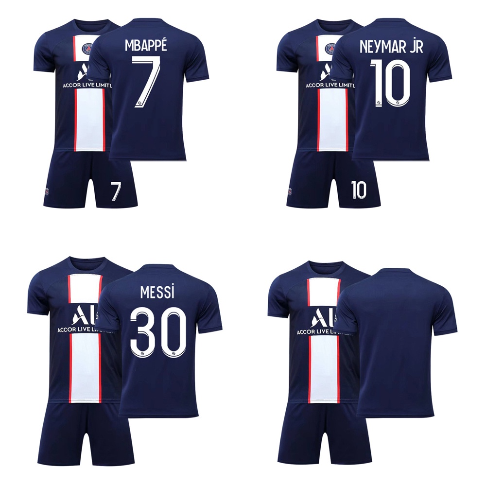 22 23 New Season Paris Home Jersey Set Messi Neymar Mbappe Jersey