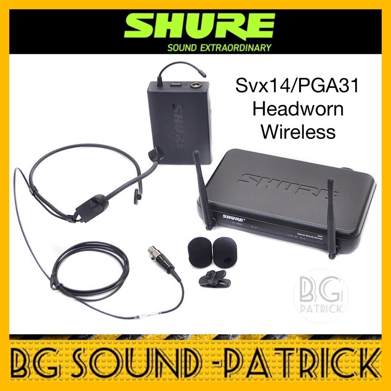 SHURE SVX14/PGA31 Headworn Wireless System Headworn Headset Headmic