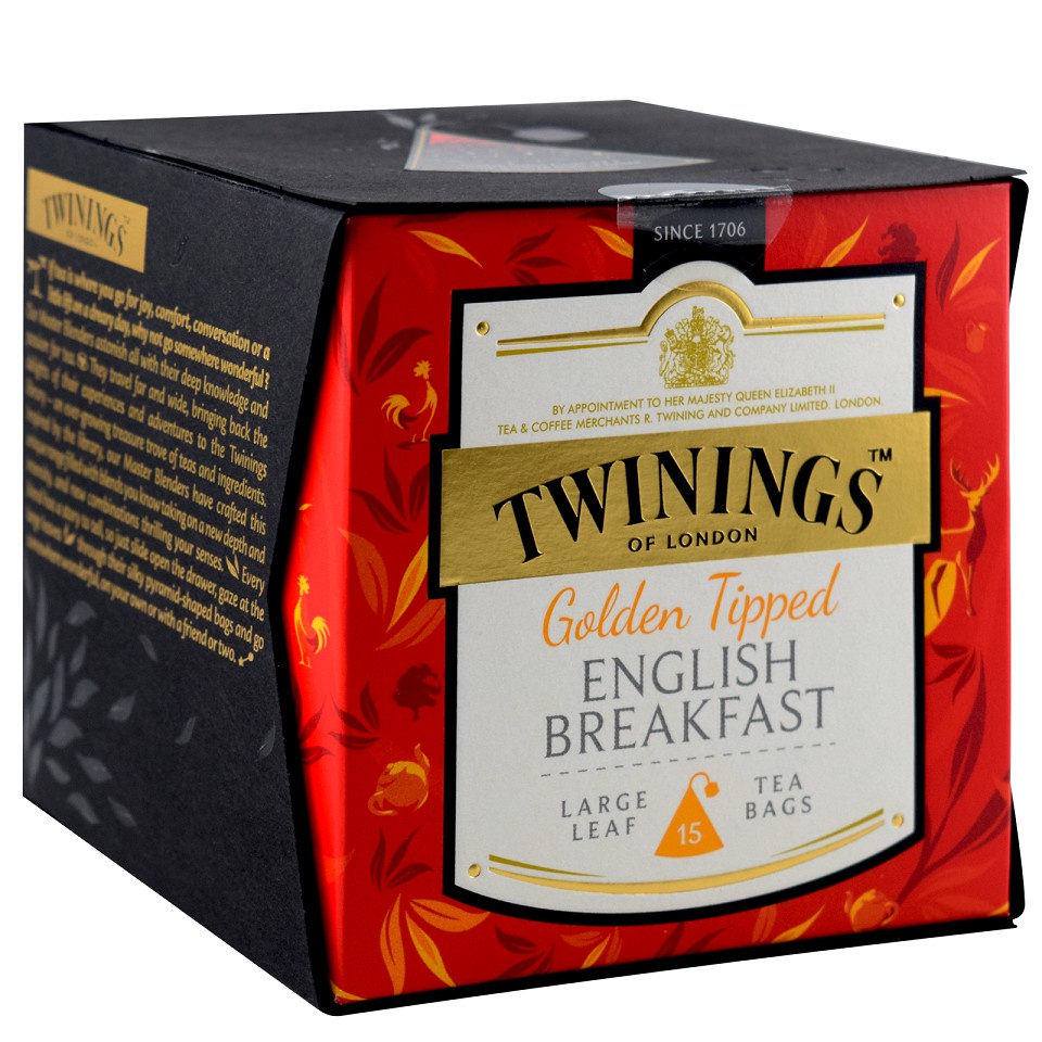 Twinings Golden Tipped English Breakfast - 15 Pyramid Tea Bags