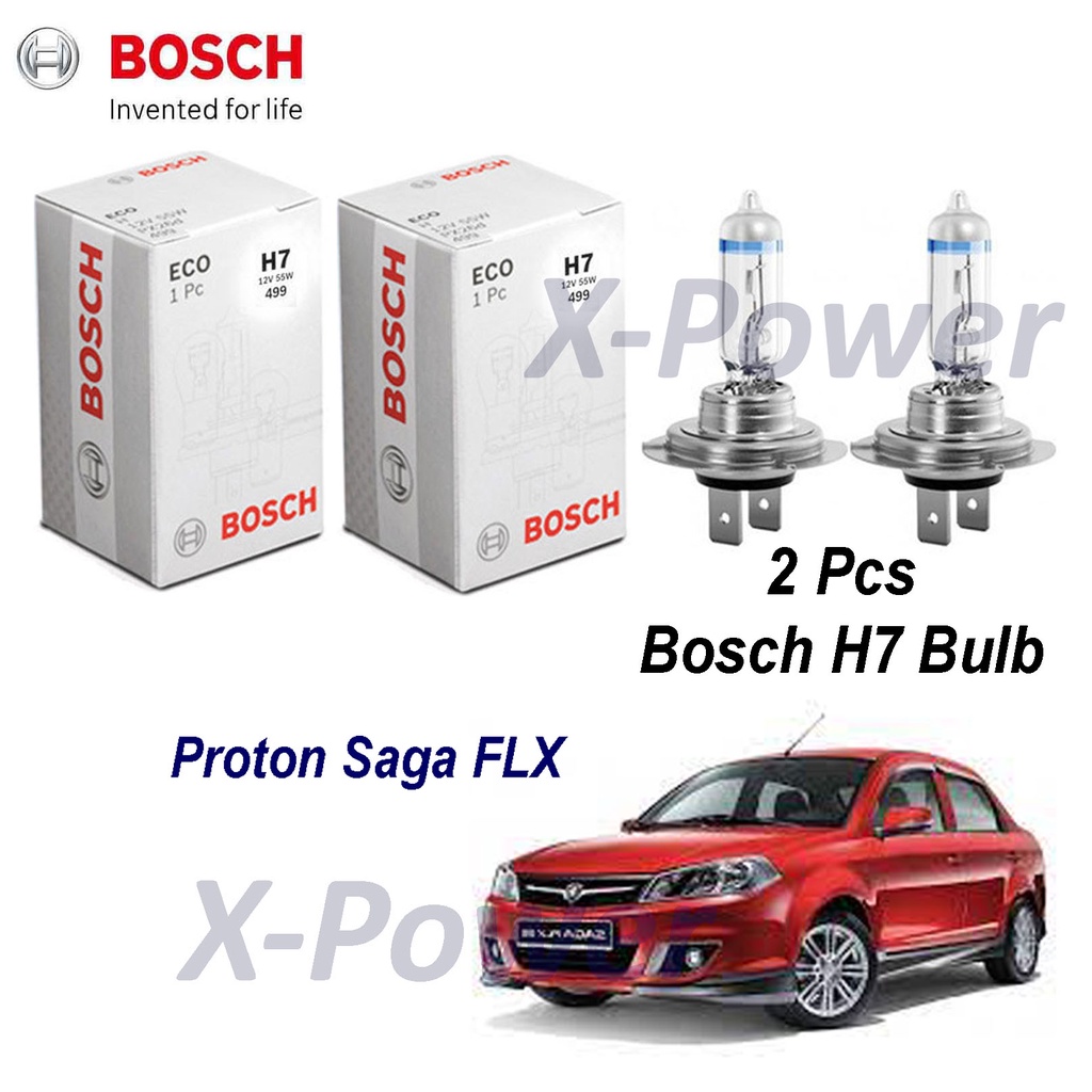 Bosch H7 12V 55W bulb 2pin Genuine for Proton Savvy, Saga FLX