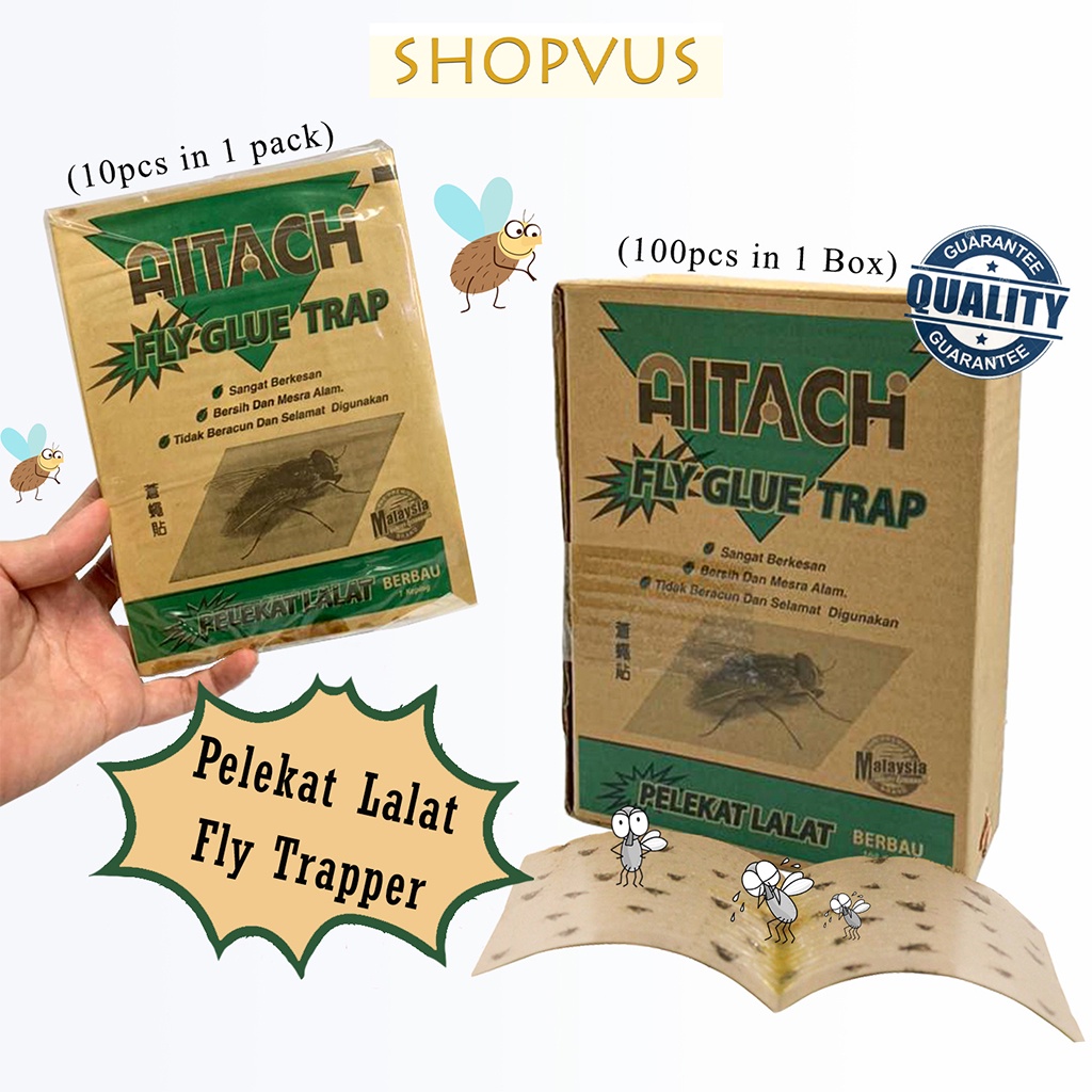 AITACH Strong Fly Glue Sticky Pad Pelekat Gam Lalat Fly Catcher Buku ...