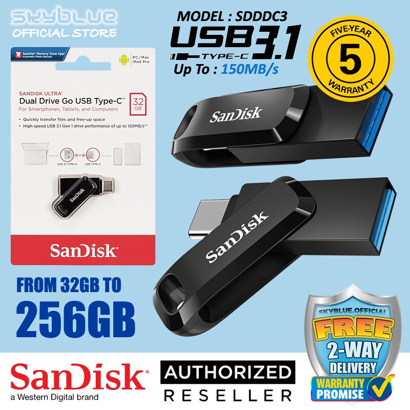 SanDisk Ultra Dual Drive Go USB Type-C - 32GB