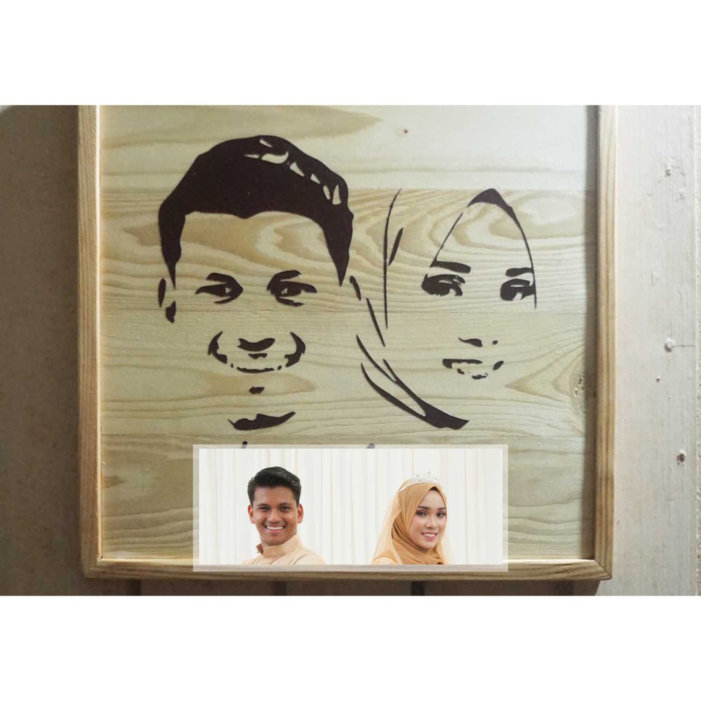 Potret Grafik di atas Kayu Pallet / Graphic Portrait on Pallet Wood ...