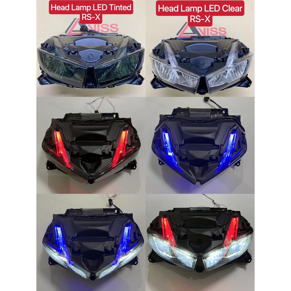 Head Lamp Lampu Depan Viss Honda Rsx Rs X Rsx 150 Led Smoke Tinted