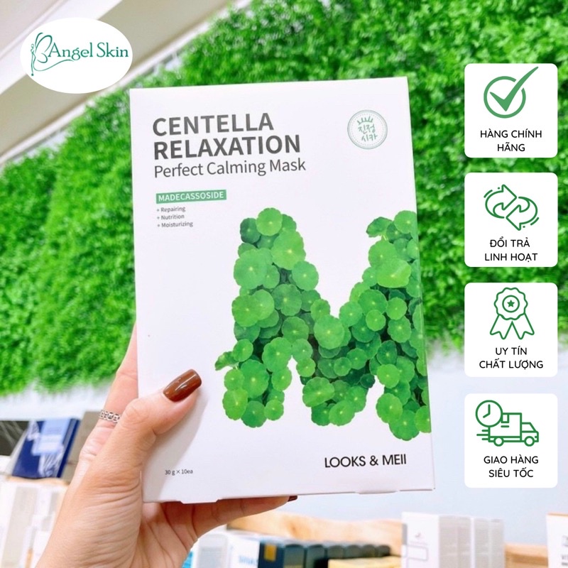 Looks & mei Centella Relaxation Perfect Calming Mask Box of 10 pieces