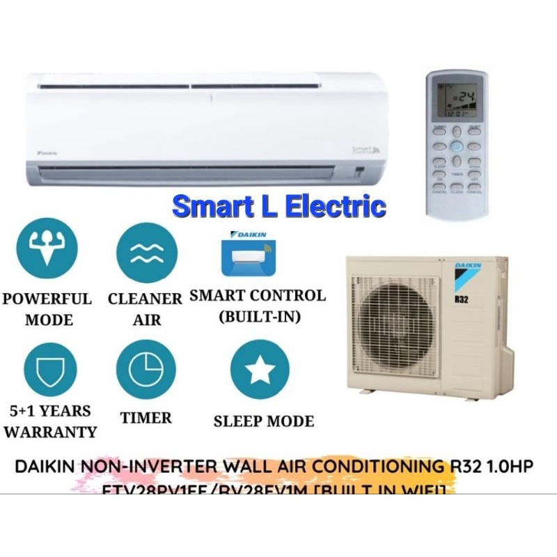 (Offer!!!) DAIKIN 1hp NONINVERTER AIR CONDITIONERS R32 (NON WIFI