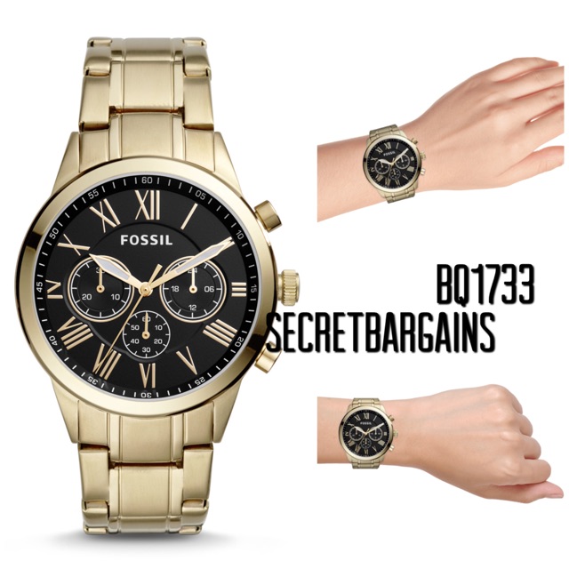 FOSSIL FLYNN MIDSIZE CHRONOGRAPH GOLD TONE STAINLESS STEEL WATCH BQ1733 Shopee Malaysia