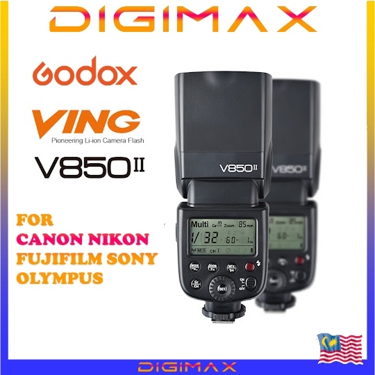 Godox V850 ii flash VING V850 mark 2 wireless flash 2.4 1/8000 hss For  Canon Nikon Sony - Ready Stock Ship From Malaysia | Shopee Malaysia