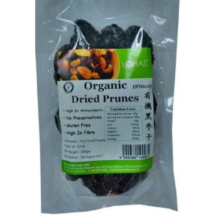 Organic Dried Prunes (pitted) 200gm Shopee Malaysia