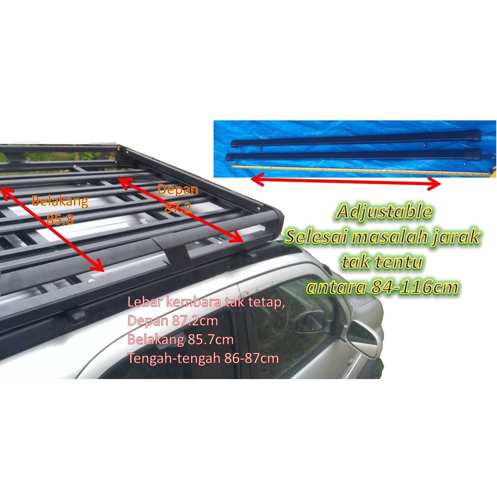 Perodua Kembara Roof Rack With Cross Bar RailingCross Bar Railling Dan ...