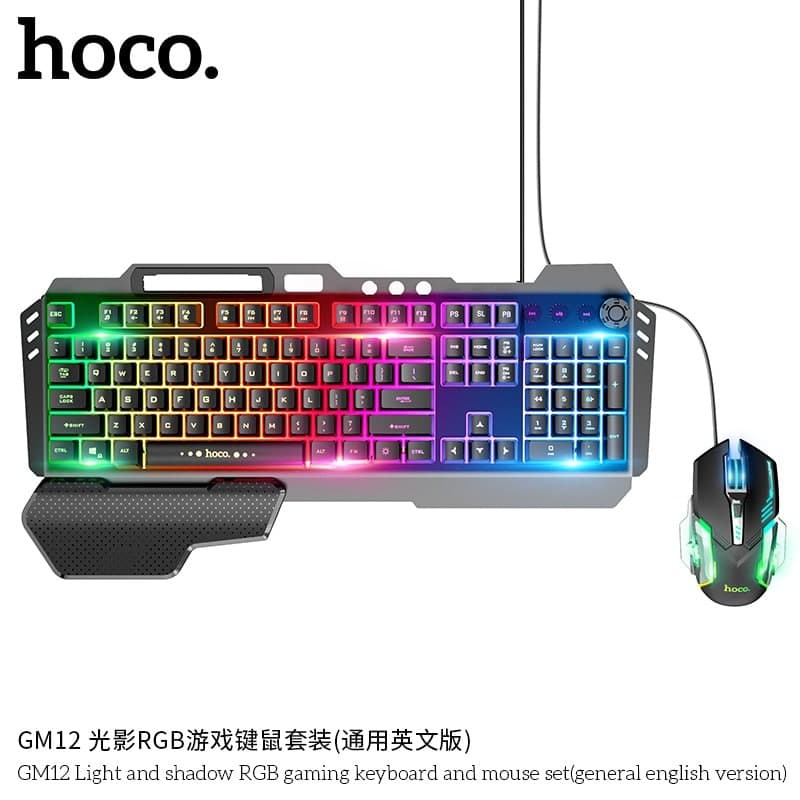 hoco. Light and Shadow RGB Gaming Keyboard & Mouse Set General English ...