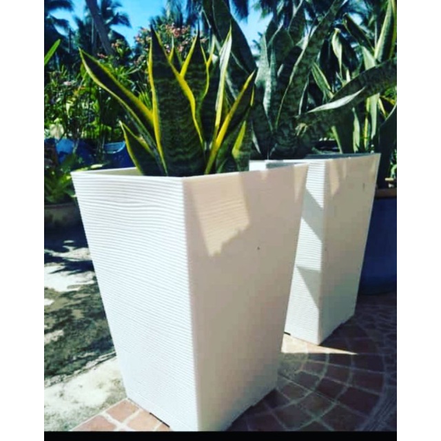 Pasu Petak Tinggi / Square Flower Pot (FBL 2454) / Pasu Bunga Petak