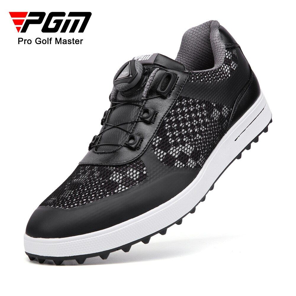 PGM Men Golf Shoes Knob Shoelaces Antiside Slip Waterproof Men's