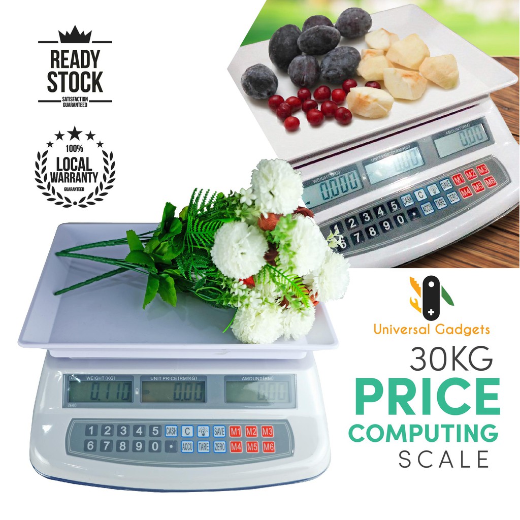 ELECTRONIC WEIGHING PRICE COMPUTING SCALE 8013 30KG | Shopee Malaysia