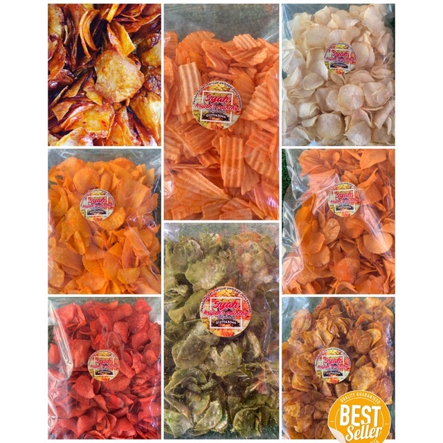 Kripeks Crunchy (Aneka kerepek Ubi) Tapioca Chips Berperisa~Homemade ...