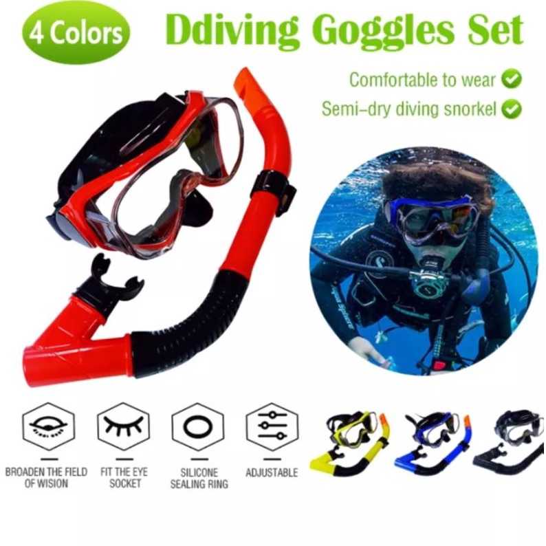 Professional Scuba Diving Masks Snorkeling Set Adult Silicone