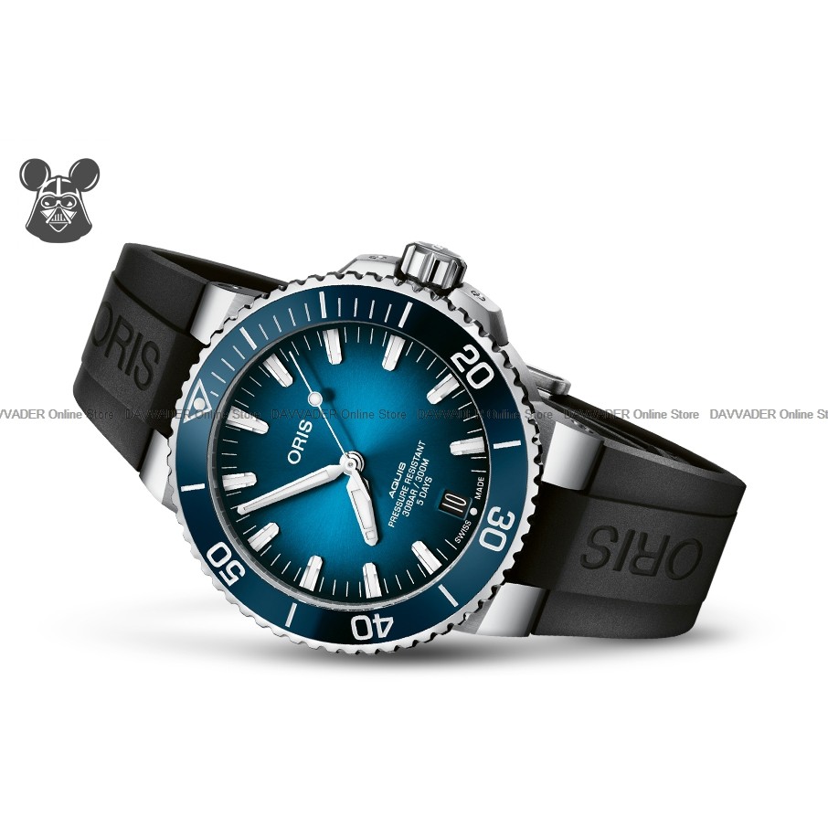 ORIS Aquis Date Calibre 400 Men s Automatic 43.50mm Rubber Strap Blue 0140077634135 0742474EB Original