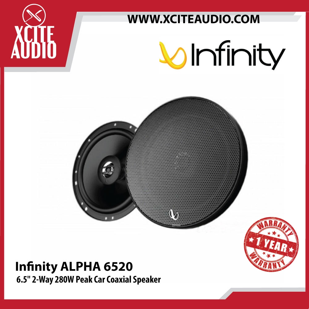 Infinity Alpha 6520 6.5" 2Way 280W Peak Coaxial Speaker Shopee Malaysia
